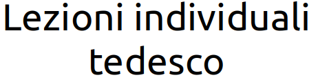 Lezioni individuali tedesco