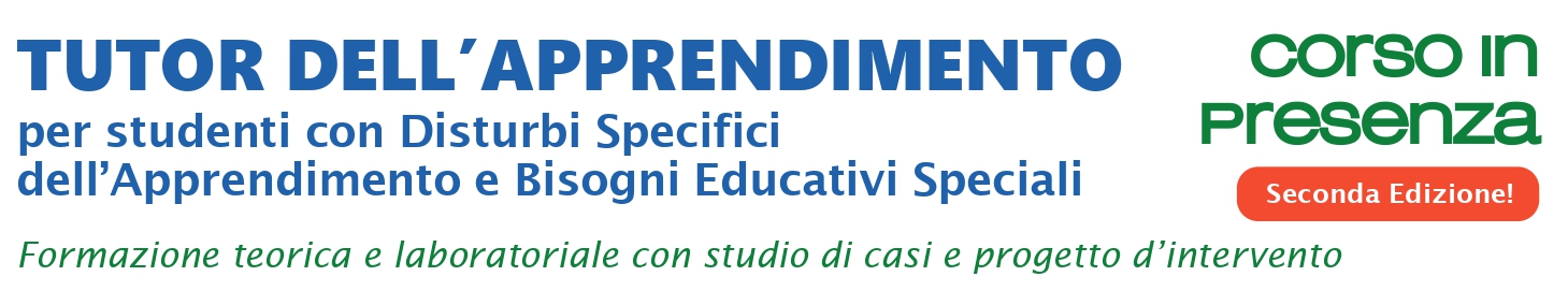 Corso TUTOR DELL'APPRENDIMENTO - Aprile 2024 MILANO