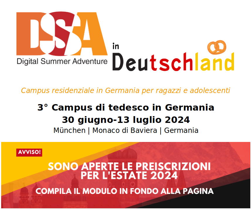 Campus tedesco Deutschland dislessia, DSA e BES in Germania estate 2024